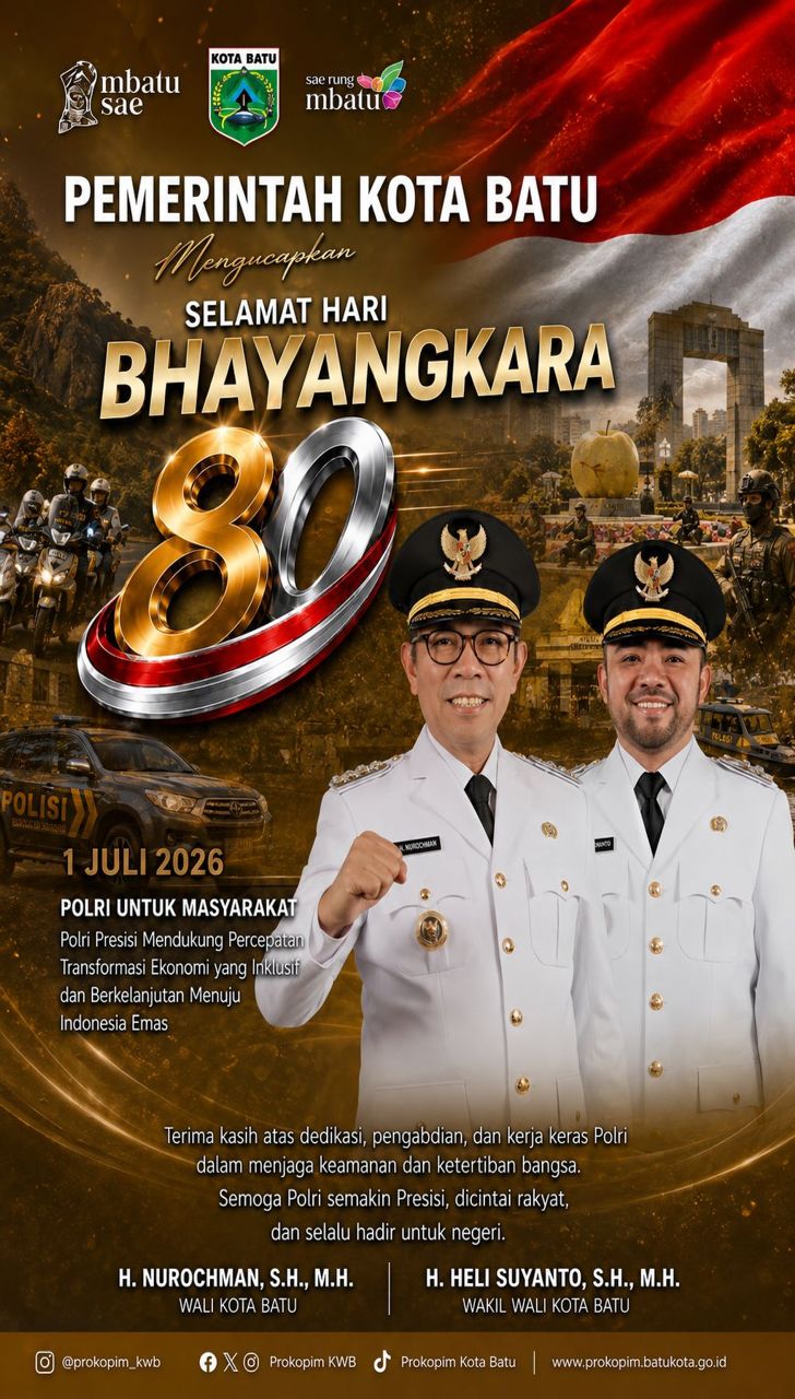Iklan ucapan selamat hari bhayangkara dari pemkot batu