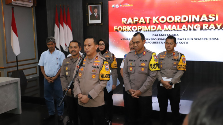 Polresta Malang Kota Gelar Rakor Operasi Lilin Semeru 2024 untuk Pengamanan Natal dan Tahun Baru