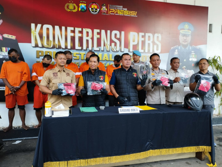 Ciptakan Situasi Aman Jelang Nataru, Satreskrim Polresta Malang Bekuk Sindikat Curanmor