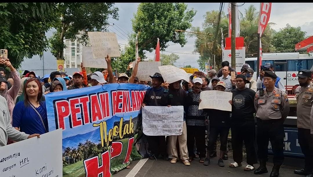 Ratusan Petani dari Empat Desa di Kecamatan Dampit Tolak Hak Pengelolaan Lahan, Tuntut SHM
