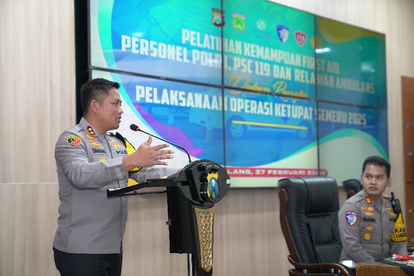 Persiapan Operasi Ketupat Semeru 2025, Polres Malang Gelar Simulasi Penanganan Kecelakaan Lalulintas