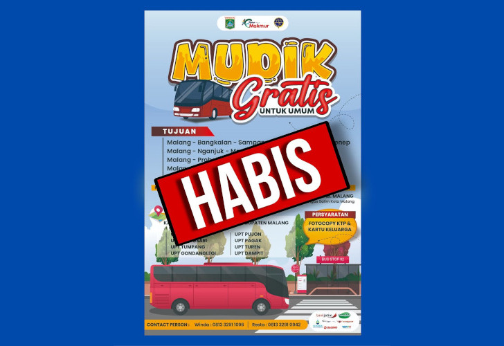 350 Kuota Mudik Gratis Pemkab Malang Ludes