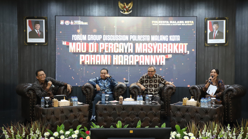 Komitmen Layani Masyarakat Lebih Humanis, Polresta Malang Kota Gelar Diskusi Bersama Dewan Pers dan Akademisi