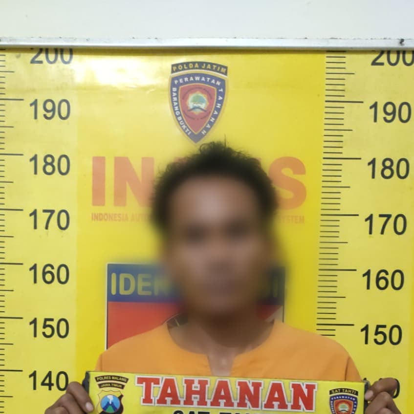 Tersangka NG alias Budug warga Kecamatan Wajak, Kabupaten Malang (21/5/2025) (Dok. Humas Polres Malang)
