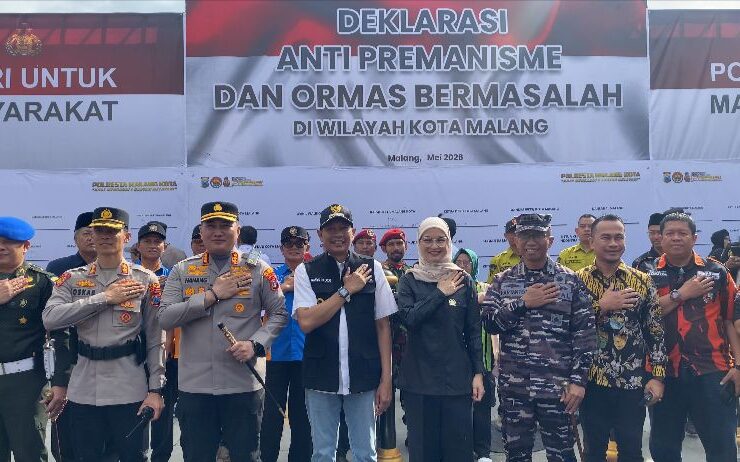Deklarasi Anti Premanisme dan Ormas Bermasalah di Kota Malang (Tagarjatim.id/ Puput Hajarani)