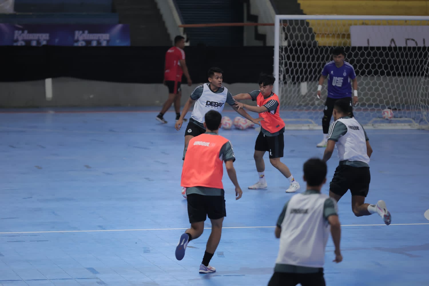 Punggawa Unggul FC Malang jalani latihan extra sebelum hadapi lawan berat dalam lanjutan pekan 11 Liga Futsal Profesional Indonesia di Series Pontianak. (Foto Dok Unggul FC)