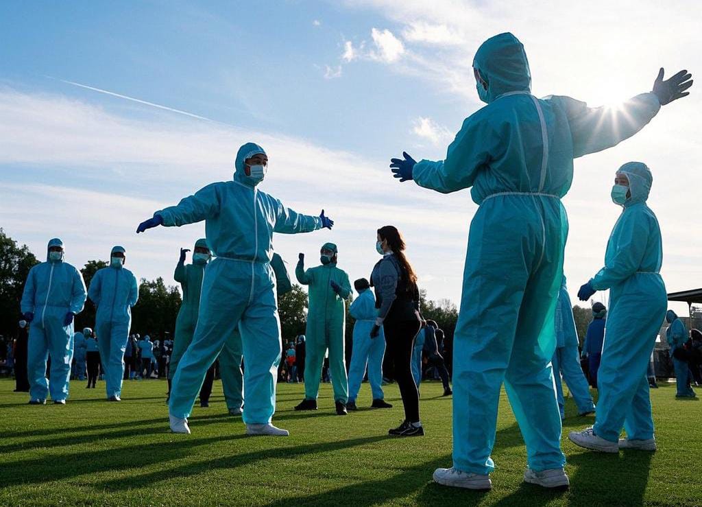 Sebuah gambaran banyak tenaga kesehatan memakai APD saat covid-19 menjangkiti banyak orang. (Foto : Ilustrasi)