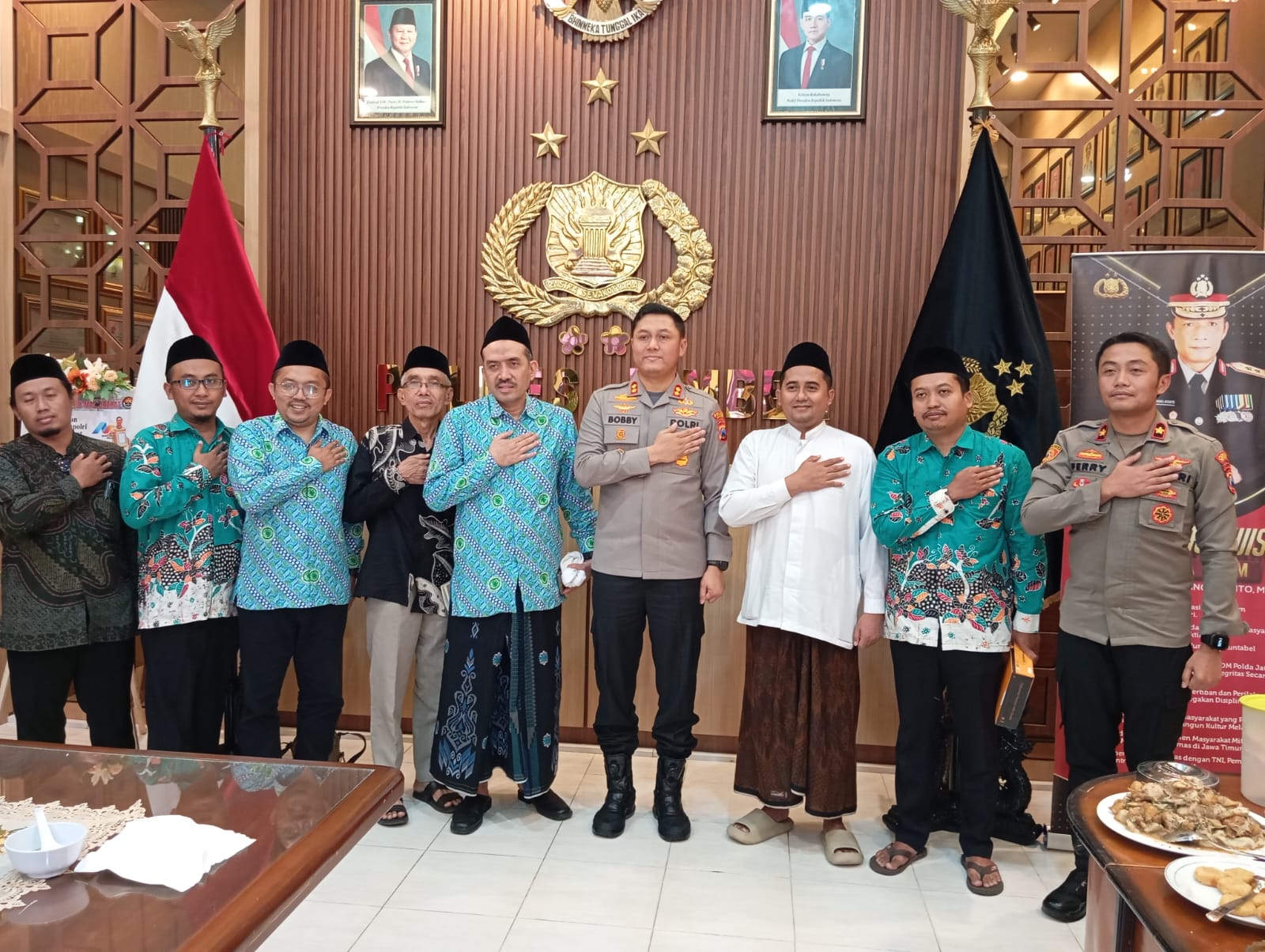 Jajaran MUI Jember saat audiensi dengan Polres Jember. (Istimewa)