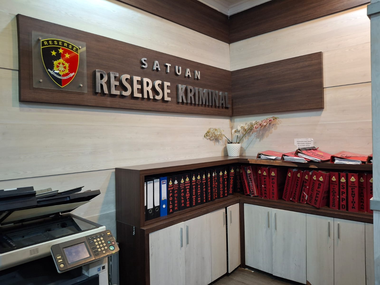 Ruangan Reserse Kriminal Polres Malang. (Foto: Abdullah/tagarjatim.id)