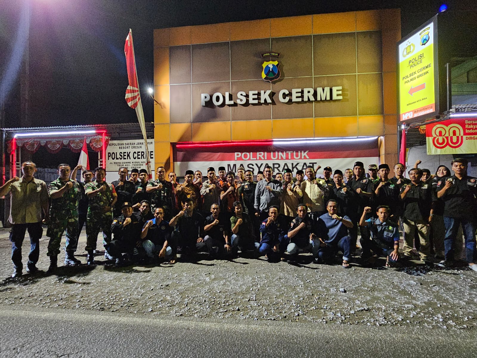 Tolak Aksi Anarkis, Sejumlah Elemen Masyarakat dan TNI Polri Gelar Deklarasi Jaga Gresik Damai