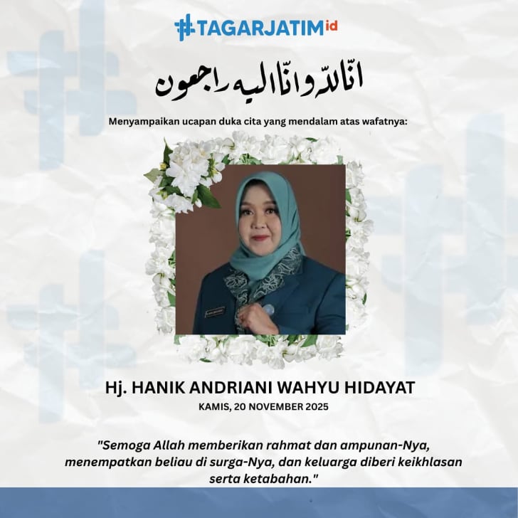 ucapan duka cita atas meninggalnya H. Hanik Andriani Wahyu Hidayat