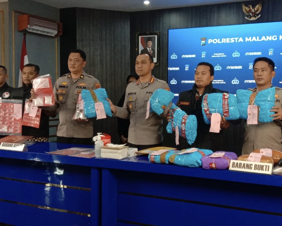 Sepanjang Januari 2026, Polresta Malang Kota Ungkap 31 Kasus Narkoba dan Sita 15,8 Kilogram Ganja