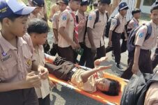 Masuk Zona Megathrust, Siswa SMPN 3 Puger Latihan Evakuasi Tsunami