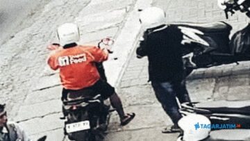 Terekam CCTV, Pria Berjaket Ojol Terlibat Pencurian Motor di Sepanjang Sidoarjo