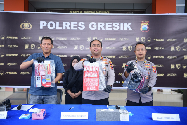 Residivis Kambuhan Ditangkap Polres Gresik saat Hendak Edarkan 51 Gram Sabu