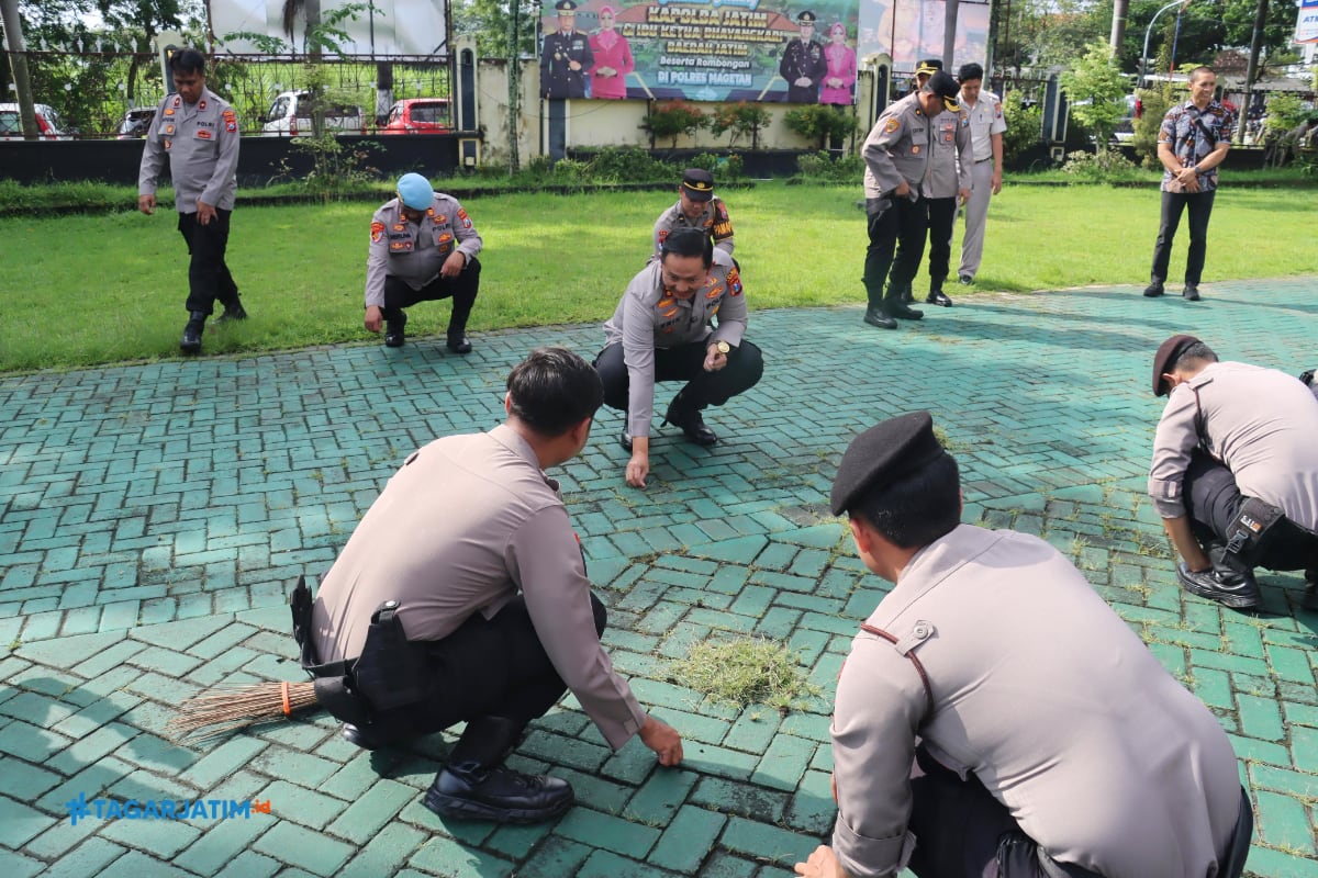Jaga kebersihan, Kapolres Magetan Turun Langsung Dukung Gerakan Indonesia ASRI