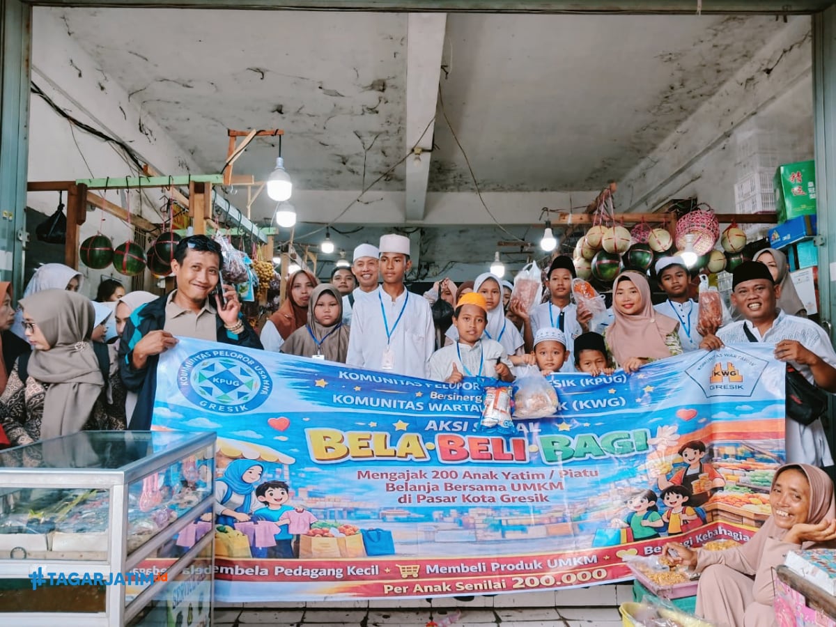 Jelang Lebaran KPUG dan KWG, Ajak 200 Anak Yatim Belanja Baju Lebaran di Pasar