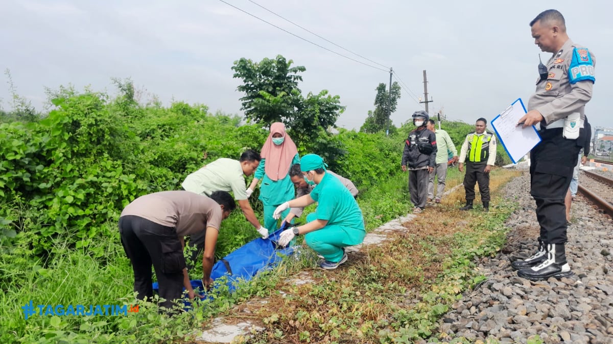 Pria Tanpa Identitas Tewas Tertabrak KA Anjasmoro di Lamongan