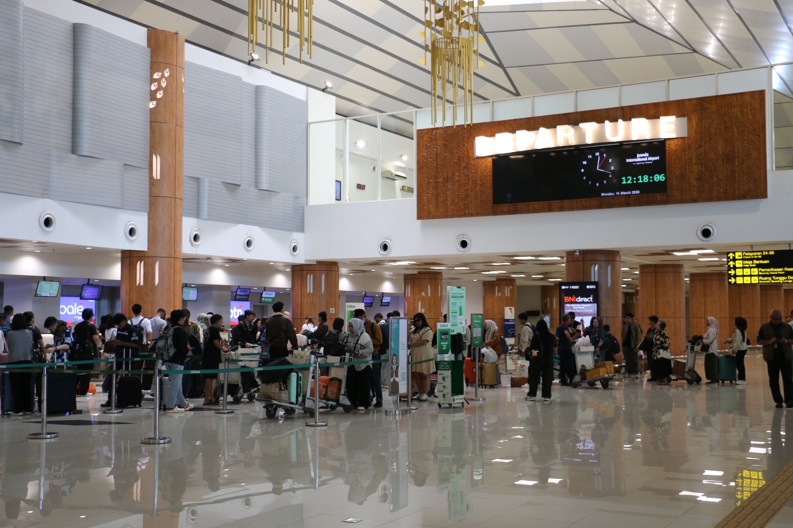 Jumlah Penumpang di Bandara Juanda Tembus 3,2 Juta Orang hingga Maret 2026