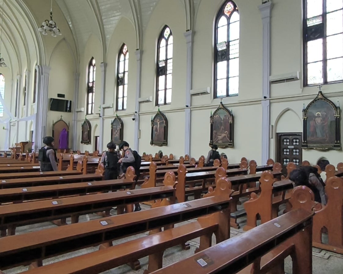 Pengamanan Paskah, Polresta Malang Kota Sterilisasi Gereja