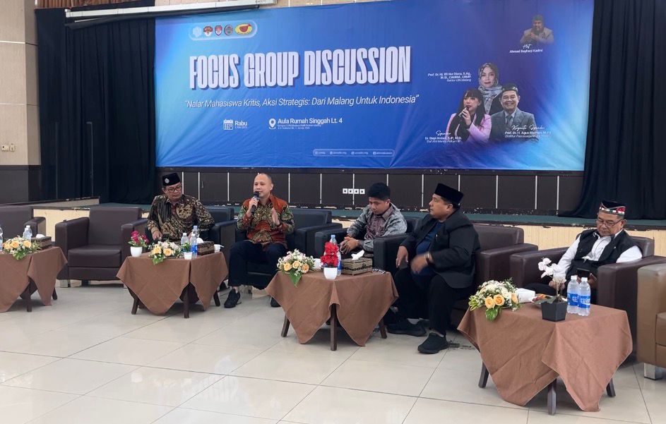 Suasana Focus Group Discussion (FGD) bertajuk “Nalar Mahasiswa Kritis, Aksi Strategis: Dari Malang untuk Indonesia” di UIN Malik Maulana Ibrahim, Rabu (6/5/2026). (Yola/ Tagarjatim.id)