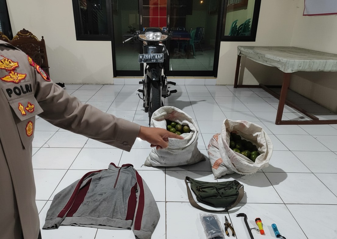 Polisi Ringkus Dua Pencuri Jeruk di Turen Malang, Satu Pelaku Residivis 2 Polisi Ringkus Dua Pencuri Jeruk di Turen Malang, Satu Pelaku Residivis