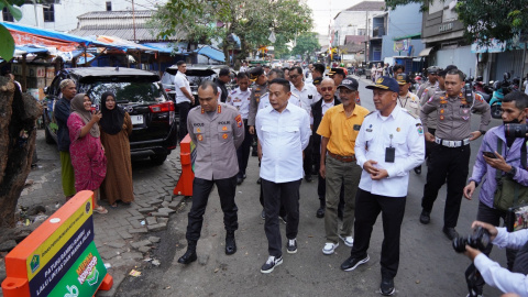 Sidak Pasar Kebalen, Polresta Malang Kota Soroti Kemacetan