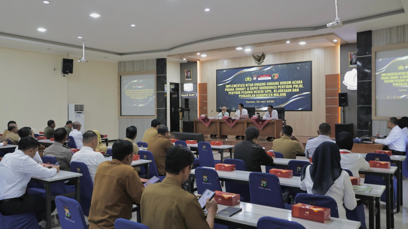 Tekan Cacat Prosedural, Polres Malang Gelar Rakor Implementasi KUHAP Bersama PPNS dan Penegak Hukum